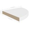 vidaXL Estantes flotantes de esquina 4 uds MDF blanco 35x35x3,8 cm