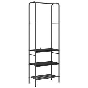 vidaXL Perchero para ropa Roble Negro 60 x 30 x 171 cm