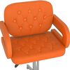 vidaXL Sillas de comedor giratorias 4 uds cuero sint&eacute;tico naranja