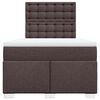 vidaXL Cama box spring con colch&oacute;n tela marr&oacute;n oscuro 120x190 cm