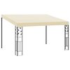 vidaXL Cenador con montaje en la pared crema 4x3x2,5 m