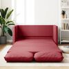 vidaXL Sof&aacute; cama suelo 2 en 1 cuero sint&eacute;tico rojo tinto 112x174x55 cm