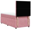vidaXL Cama box spring con colch&oacute;n terciopelo rosa 90x190 cm