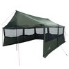 vidaXL Tienda Familiar con techo Verde ej&eacute;rcito 600 x 400 x 268 cm