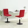 vidaXL Sillas de comedor giratorias 2 uds terciopelo rojo vino tinto