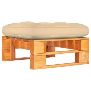 vidaXL Otomana de jard&iacute;n de palets madera pino impregnada marr&oacute;n miel