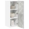 vidaXL Mueble colgante con puerta Gris Concreto y 30 x 31 x 80 cm