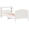 vidaXL Estructura de cama sin colch&oacute;n madera maciza blanca 75x190 cm