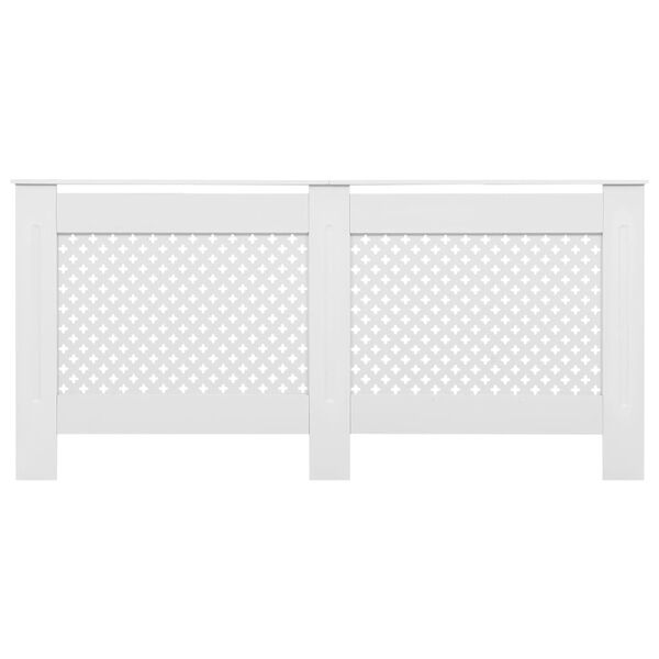 vidaXL Cubiertas para radiador 2 unidades MDF blanco 172x19x81,5 cm