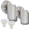 vidaXL L&aacute;mpara de pared exterior 2 uds acero inoxidable descendente