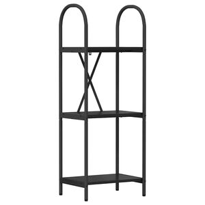 vidaXL Estante de libros 3 niveles 40 x 30 x 109 cm Roble Negro