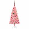 vidaXL Árbol de Navidad con 150 LED con soporte Rosa 120 cm PVC