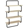 vidaXL Estante de pared de 4 niveles Roble Sonoma 40 x 24,5 x 104 cm