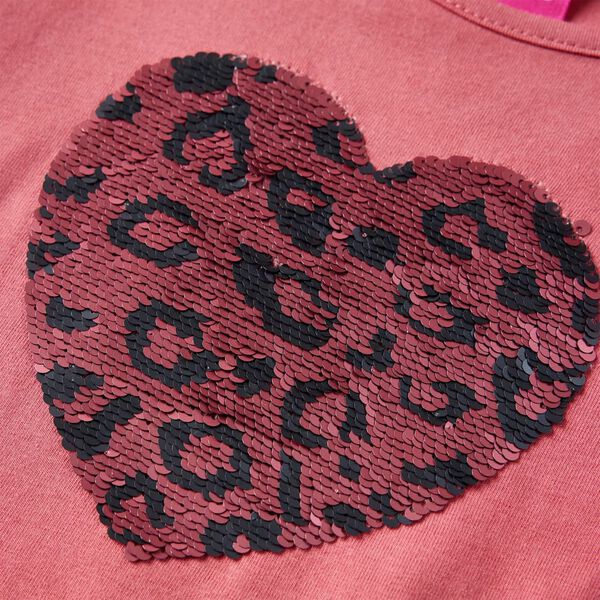 Camiseta infantil de manga larga rosa envejecido 92