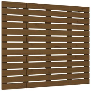 vidaXL Cabecero cama pared madera maciza pino marr&oacute;n miel 106x3x91,5cm