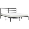 vidaXL Estructura cama sin colch&oacute;n con cabecero metal negro 150x200 cm