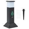 vidaXL Columna de 2 enchufes de exterior con l&aacute;mpara 16x16x39,5 cm