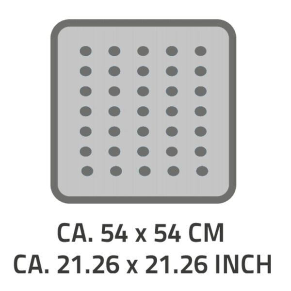 RIDDER Alfombrilla de ducha Zebra blanco y negro 54x54 cm