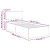 vidaXL Estructura de cama con cabecera Roble Marr&oacute;n 75 x 190 cm
