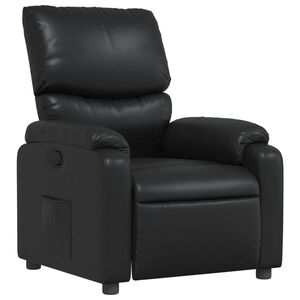 vidaXL Sill&oacute;n reclinable de cuero sint&eacute;tico negro
