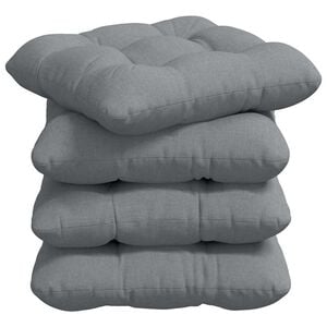 vidaXL Cojines para asiento 4 uds. Tela Gris Claro 40 x 40 x 12 cm