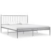 vidaXL Estructura de cama sin colch&oacute;n metal gris 180x200 cm