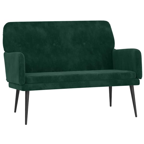 vidaXL Banco de terciopelo verde oscuro 108x79x79 cm