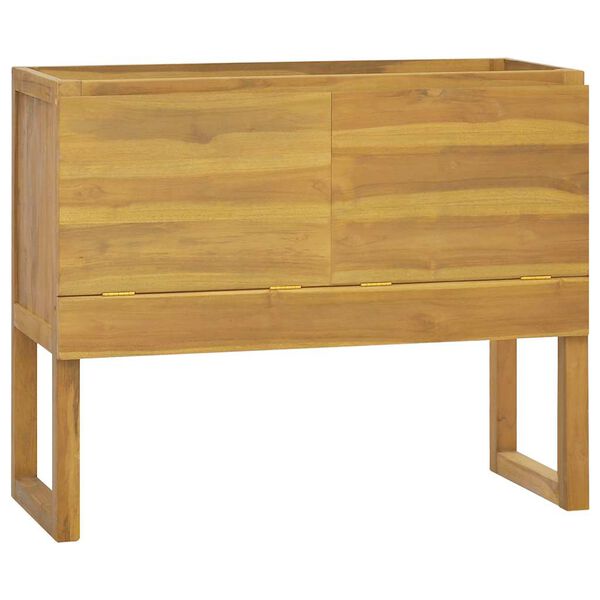 vidaXL Mueble de ba&ntilde;o madera maciza de teca 90x40x75,5 cm