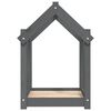 vidaXL Cama para perros madera maciza de pino gris 61x50x70 cm