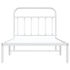 vidaXL Estructura cama sin colch&oacute;n con cabecero metal blanco 100x190cm