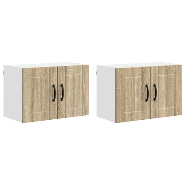 vidaXL Gabinetes de pared de cocina 2 pcs Roble Sonoma 60 x 31 x 40 cm