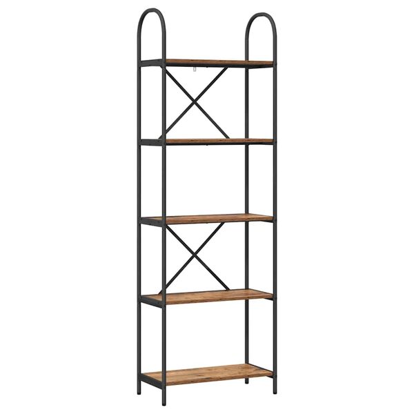 vidaXL Estante de libros Madera vieja 60 x 30 x 183 cm