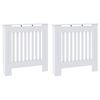 vidaXL Cubierta de Radiador 2 uds. Blanco 78 x 19 x 81,5cm