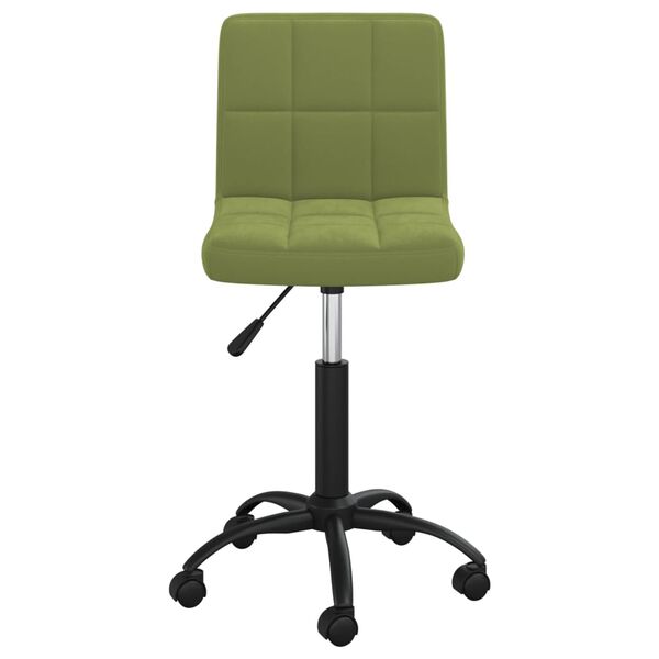 vidaXL Silla de oficina giratoria de terciopelo verde claro
