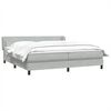 vidaXL Cama box spring con colchones terciopelo gris claro 180x210 cm