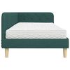 vidaXL Estructura de cama en esquina Verde oscuro 90 x 190 cm tela
