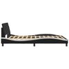 vidaXL Estructura de cama Dover cuero sint&eacute;tico negro blanco 120x200 cm