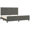 vidaXL Estructura cama sin colch&oacute;n terciopelo gris oscuro 200x200 cm