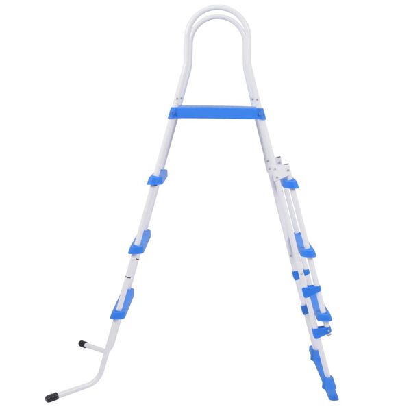 vidaXL Escalera de seguridad de piscina elevada 3 pelda&ntilde;os 122 cm