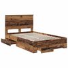 vidaXL Estructura de cama con cabecera Madera vieja 120 x 200 cm