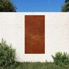vidaXL Adorno de pared de jard&iacute;n acero corten dise&ntilde;o sol 105x55 cm