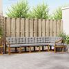 vidaXL Conjunto de sof&aacute;s de exterior 6 pcs Gris Natural y Claro