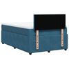vidaXL Cama box spring con colch&oacute;n terciopelo azul 120x200 cm