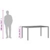 vidaXL Mesa de jard&iacute;n superficie madera acacia rat&aacute;n gris 150x90x75cm