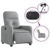vidaXL Sill&oacute;n reclinable el&eacute;ctrico tela gris claro
