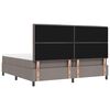 vidaXL Cama tipo Box Spring con colch&oacute;n Taup&eacute; 200 x 200 cm tela