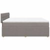 vidaXL Cama box spring con colch&oacute;n tela gris taupe 180x200 cm