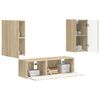 vidaXL Conjunto de mueble para TV de pared 4 pcs Roble Sonoma
