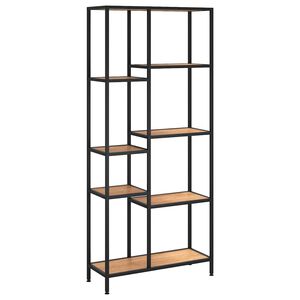 vidaXL Estanter&iacute;a de madera contrachapada y acero 80x30x180 cm
