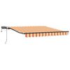vidaXL Toldo Retr&aacute;ctil Manual Amarillo y Naranja 300 x 250 cm tela